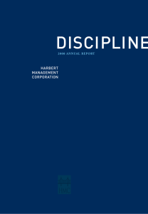 DISCIPLINE - Harbert Management Corporation