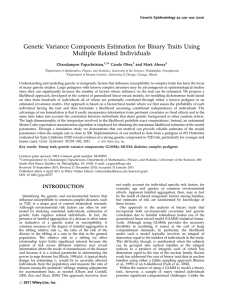 Genetic variance components estimation for