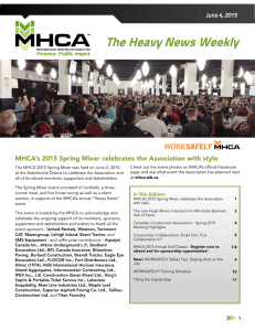 to view this week`s issue! - Manitoba Heavy Construction Association