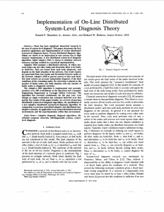 Implementation of online distributed system-level diagnosis