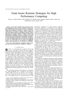 Fault-Aware Runtime Strategies for High Performance Computing