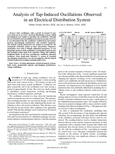 Analysis of Tap-Induced Oscillations Observed in an