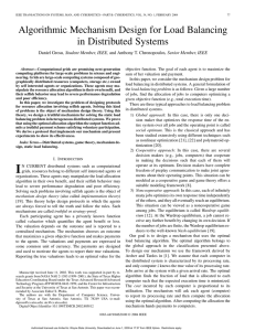 Algorithmic Mechanism Design for Load Balancing in Distributed