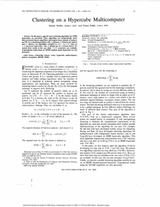 Clustering on a hypercube multicomputer