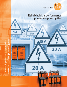 Reliable, high performance power supplies by ifm