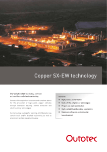 Copper SX-EW technology