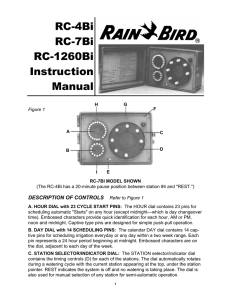 Rain Bird RC-Bi user manual
