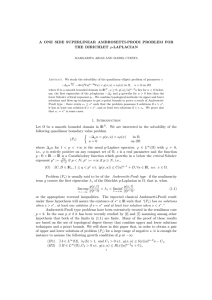 A ONE SIDE SUPERLINEAR AMBROSETTI