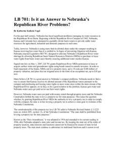 LB 701: Is it an Answer to Nebraska`s Republican River Problems?