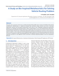 A Study on Bio-Inspired Metaheuristics for Solving Vehicle Routing