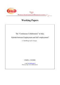 Working Papers - Dipartimento di Sociologia