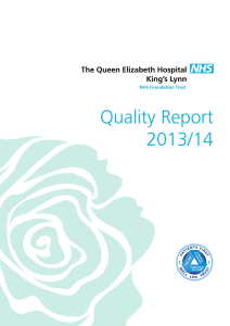 Quality Report 2013/14 - Queen Elizabeth Hospital