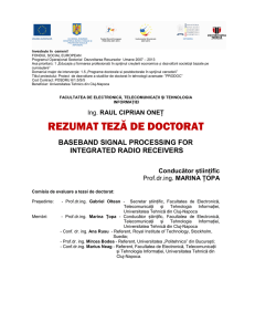 REZUMAT TEZĂ DE DOCTORAT