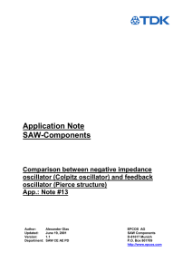 SAW one port resonators: Application note13