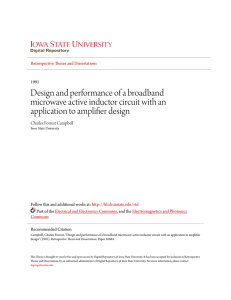 Design and performance of a broadband microwave active inductor