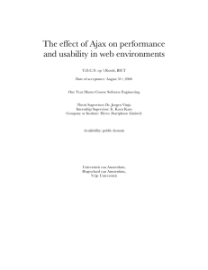 The effect of Ajax on performance and usability in web environments