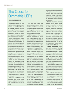 The Quest for Dimmable LEDs