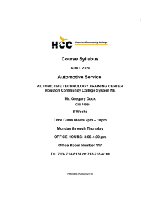 AUMT 2328 Syllabus Fall 2015 - HCC Learning Web