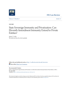 State Sovereign Immunity and Privatization