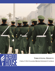 Throttling Dissent: China`s New Leaders Refine