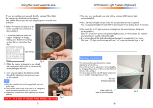 Using the power override wire LED Interior Light