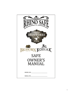 safe owner`s manual - Rhino Metals, Inc.