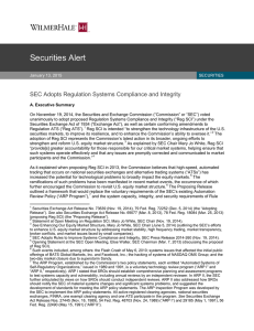 SEC Adopts Regulation Systems Compliance and