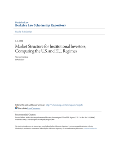 Market Structure for Institutional Investors
