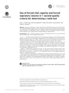 Use of forced vital capacity and forced expiratory volume in 1