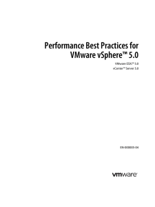Performance Best Practices for VMware vSphere 5.0