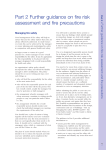 Part 2 Further guidance on fire risk assessment and fire precautions