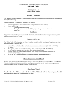 Hemoglobin A1c - Johns Hopkins Pathology