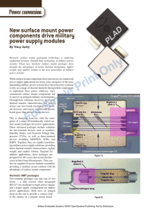 New surface mount power components drive military power supply