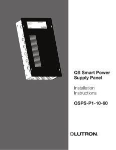 QS Smart Power Supply Panel Installation Instructions