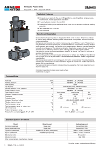 Hydraulic Power Units Technical Features Functional - Argo