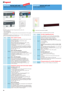 BUS/S BUS/SCS nurse call unit BUS/SCS nurse call unit