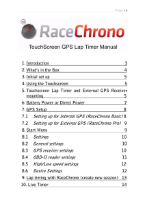 RaceChrono TouchScreen manual.