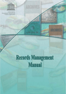 Records management manual - unesdoc