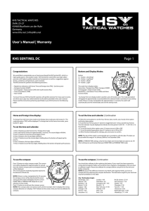 User´s Manual | Warranty KHS SENTINEL DC Page 1