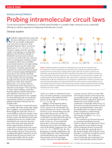 Molecular electronics: Probing intramolecular circuit laws