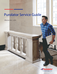 Purolator Service Guide