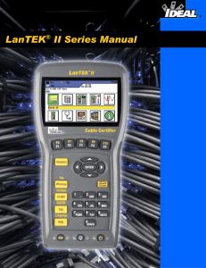 LanTEK® II Series Manual