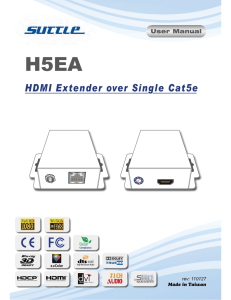 HDMI Extender over Single Cat5e