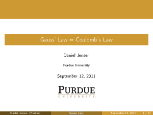 Gauss` Law = Coulomb`s Law