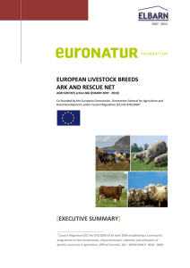 EUROPEAN LIVESTOCK BREEDS ARK AND RESCUE NET