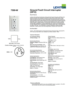 7599-W Ground Fault Circuit Interrupter (GFCI)