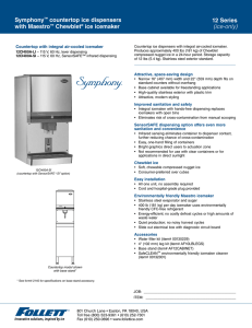 12 Series (ice-only) Symphony™ countertop ice dispensers
