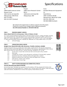 Specifications - UNM Hospitals