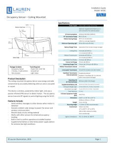 Occupancy Sensor – Ceiling Mounted