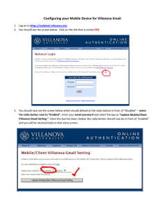 Configuring your Mobile Device for Villanova Email